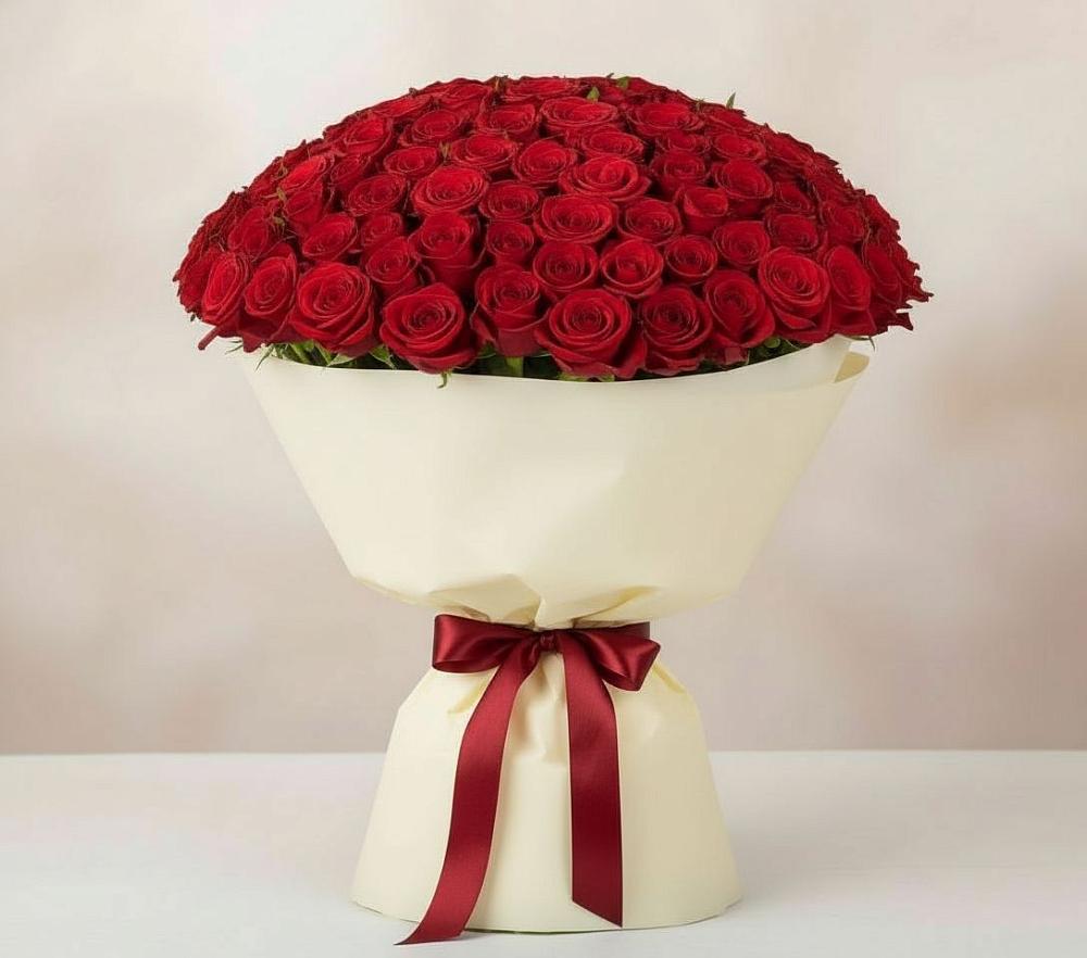 Букет 101 Красная роза Милано в Дубки Одинцовского района