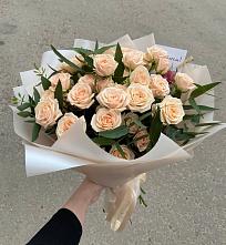 Букет Кремовые розы Латте в Дубки Одинцовского района
