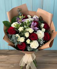 Букет цветов из:  Розы и Альстромерии в Дубки Одинцовского района