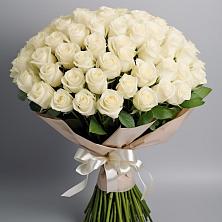 Букет 101 беля роза Белоснежка в Дубки Одинцовского района