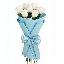 Букет 7 белых роз Проуд в Дубки Одинцовского района