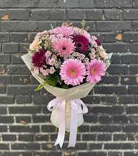 Букет цветов из:  Герберы и Хризантемы #REPLACE_PRED# Дубки Одинцовского района
