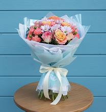 Букет цветов из:  Хризантемы и Розы #REPLACE_PRED# Дубки Одинцовского района