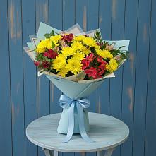 Букет цветов из:  Альстромерии и Хризантемы #REPLACE_PRED# Дубки Одинцовского района