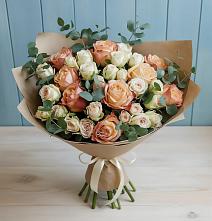 Букет цветов из:  Альстромерии и Розы в Дубки Одинцовского района